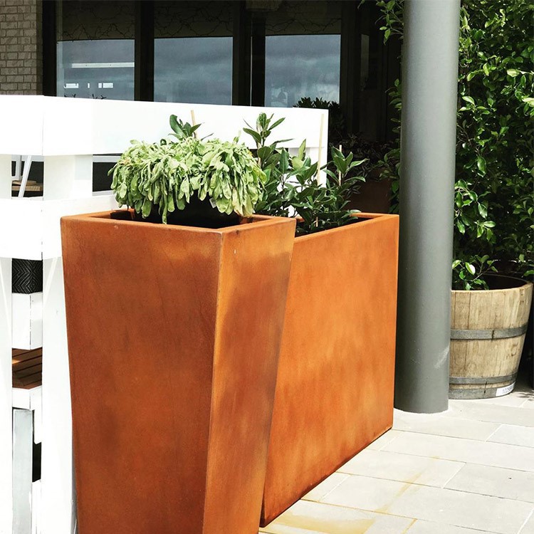 Factory Customize Modern Long Box Corten Steel Planter Factory Customize Modern Long Box Corten Steel Planter