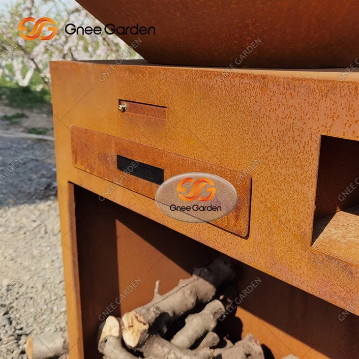 Beauty Natural Rust Corten BBQ Grill