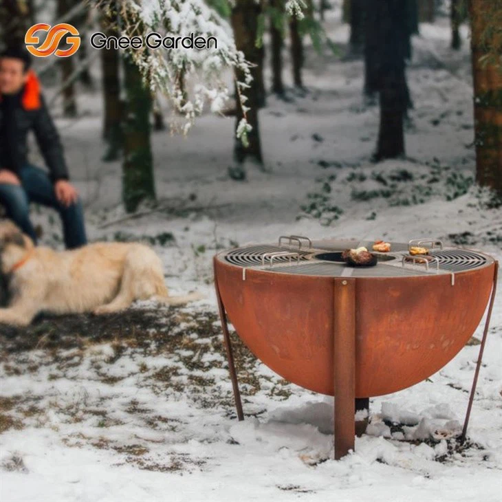corten steel barbecue camping(3)