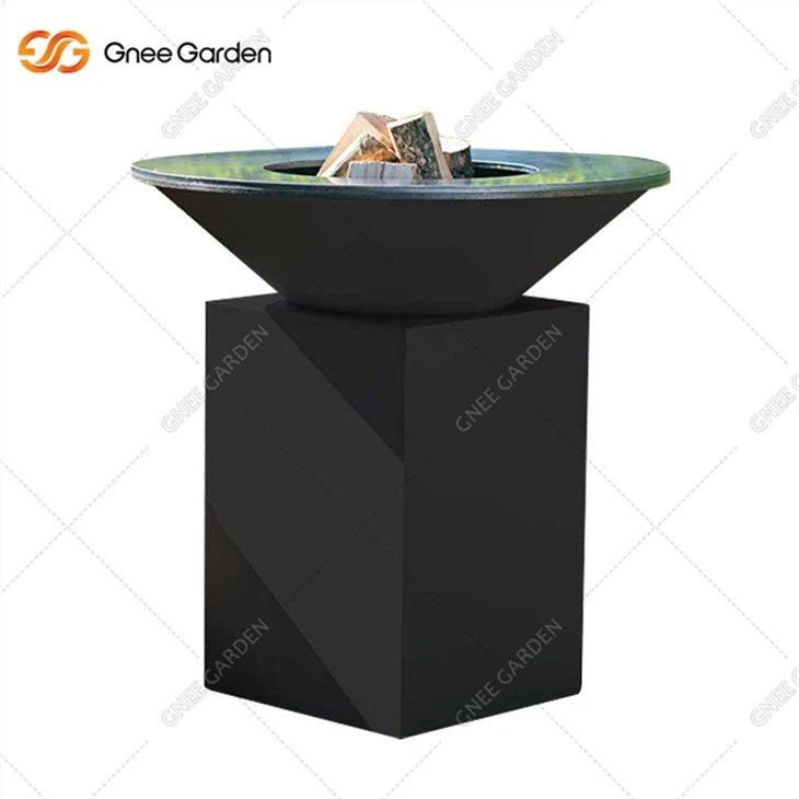 Corten Steel Barbecue Rotisserie Grill