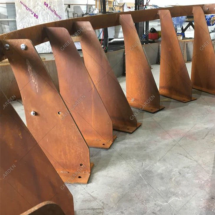 कॉर्टन स्टील गार्डन बेड वेजिटेबल प्लांटर बॉक्स