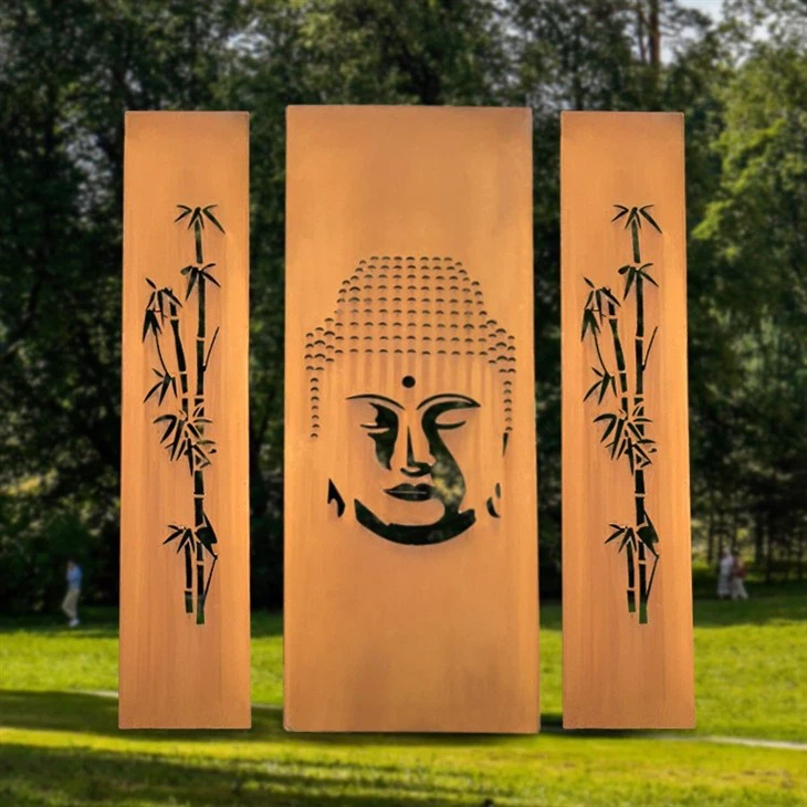 Custom Laser Cut Personalized Decorative Metal Screen Panel Corten