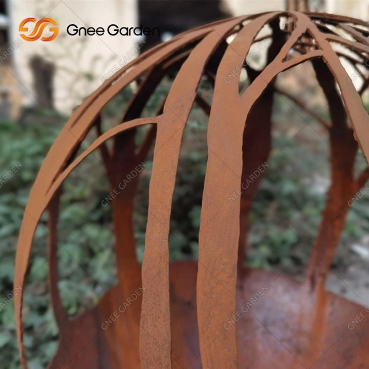 Rusty Corten Steel Fire Pit Bowl