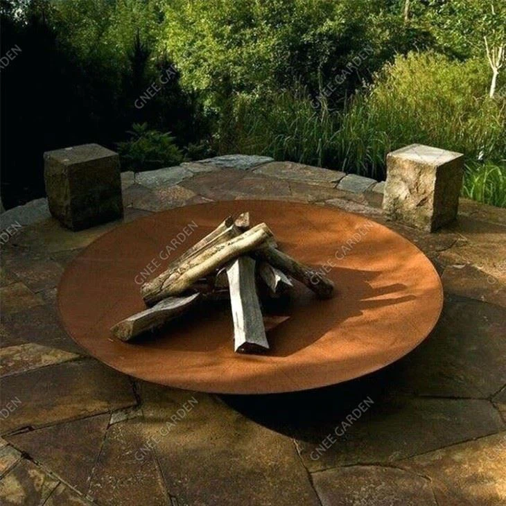 Garden Corten Steel Fire Pit Smokeless Custom Sizes