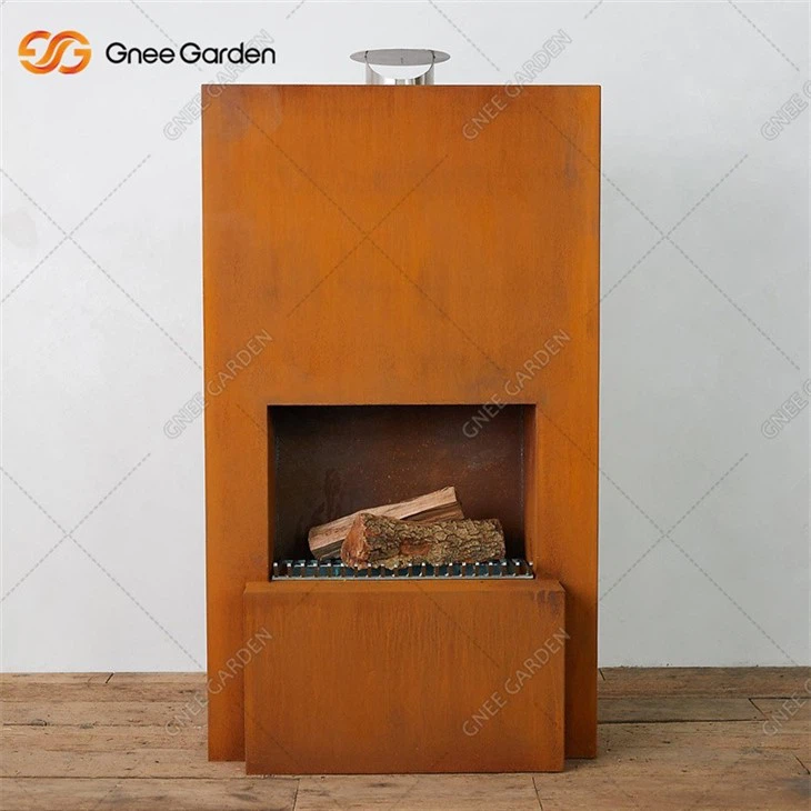 Garden Outdoor Warming Corten Steel Fireplace