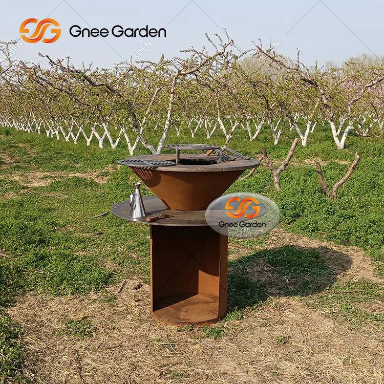 ग्रिल के साथ गार्डन आँगन पार्टी फायर पिट