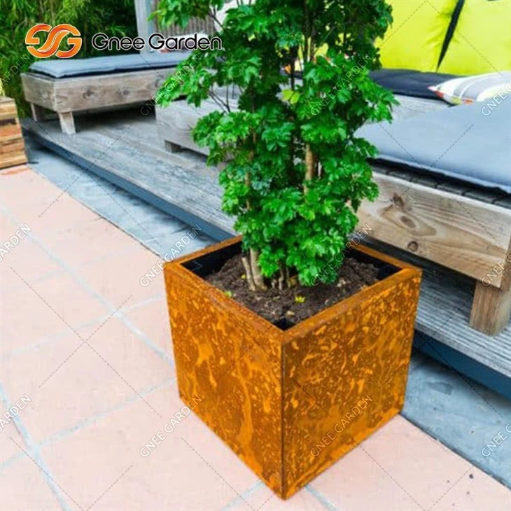 High Quantity Metal Corten Steel Planters