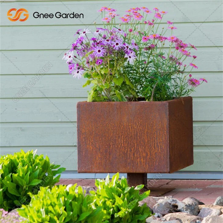 Large Corten Steel Flowerpot Garden Outdoor