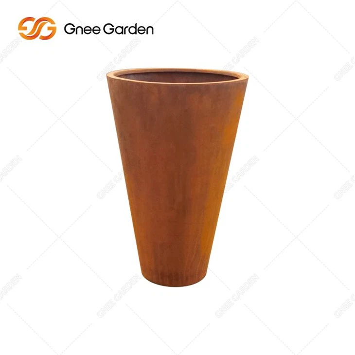 Large Corten Steel Planter Outdoor Raised Garden Corten Steel Planters