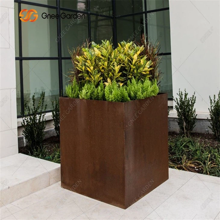 Metal Planter Corten Steel Flowerpot