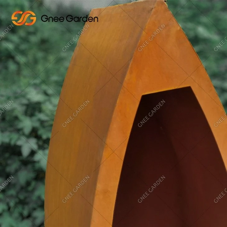 Metal Wooden Firewood Rack Corten Steel