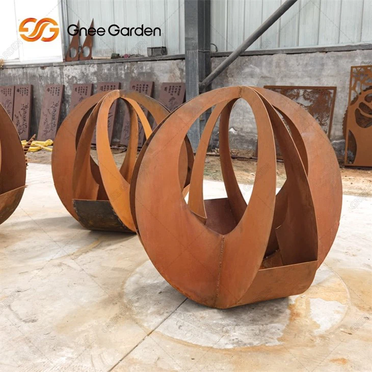 Metallic Series Corten Steel Planter Steel Pots Garden Box Corten Steel Planter