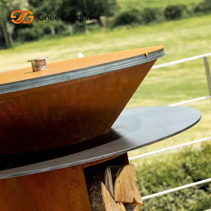 Mill Finish Corten Steel Barbecue Fire Pit