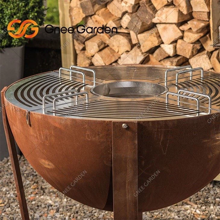 Outdoor Corten Steel European BBQ Grill
