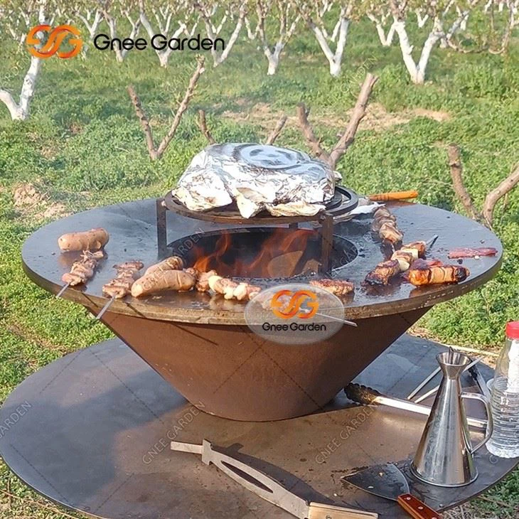 Rust Color Metal BBQ Grill Corten Steel Baebecue