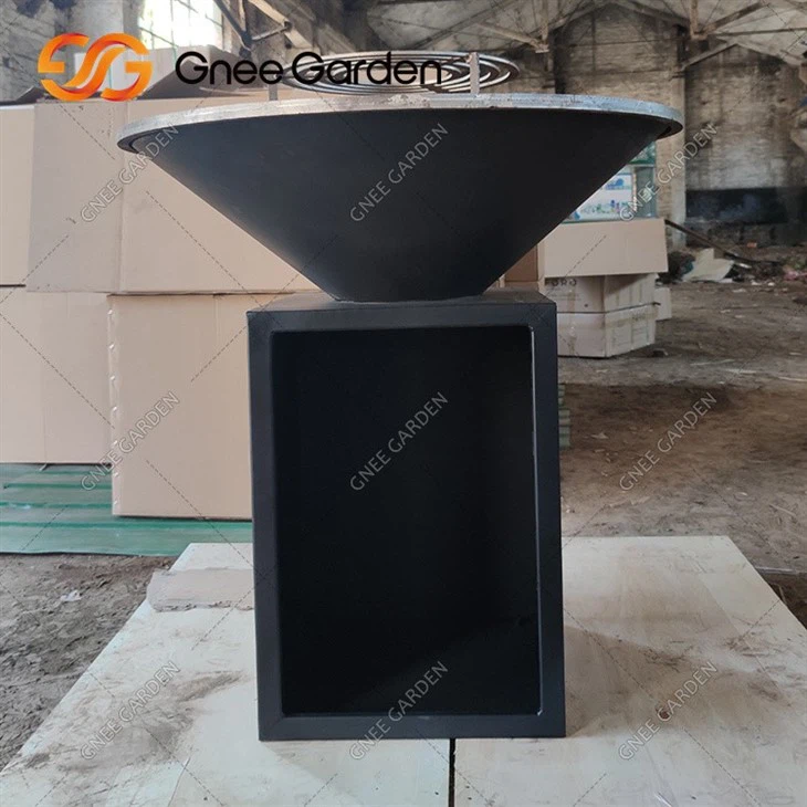 Rust Corten Steel Fire Pit Heavy Duty BBQ