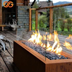 कॉर्टन स्टील कस्टम निर्मित गैस फायर पिट