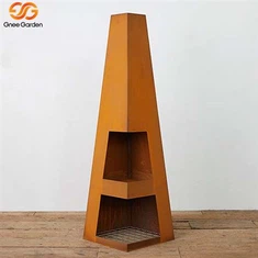 कॉर्टन स्टील फायरप्लेस