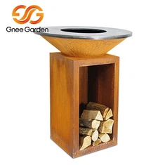 कॉर्टन स्टील फ्रीस्टैंडिंग बीबीक्यू