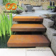 कॉर्टन स्टील गार्डन सीढ़ियाँ