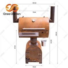 कॉर्टन स्टील ग्रिल बीबीक्यू आउटडोर बीबीक्यू