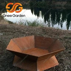 कॉर्टन स्टील पोर्टेबल बैकयार्ड फायर पिट