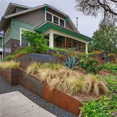 कोर्टेन स्टील रिटेनिंग वॉल रस्टेड फ़िनिश