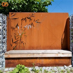 कॉर्टन स्टील रस्टी डिवाइडर स्क्रीन पैनल