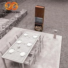 कॉर्टन वुड फायर प्लेस आउटडोर