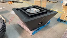 बगीचे के पानी के लिए नया डिजाइन ग्लास गैस फायर पिट