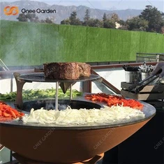 आउटडोर बारबेक्यू चारकोल ग्रिल कॉर्टन स्टील