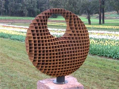 पॉलिश आउटडोर सजावट सार कॉर्टन स्टील मूर्तिकला