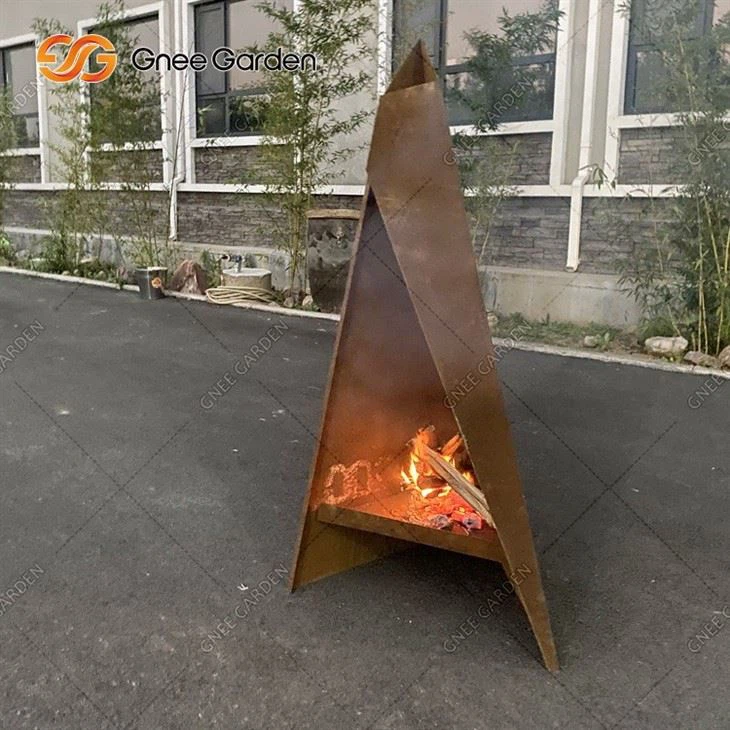 Wood Burning Fireplace Burner Outdoor Backyard