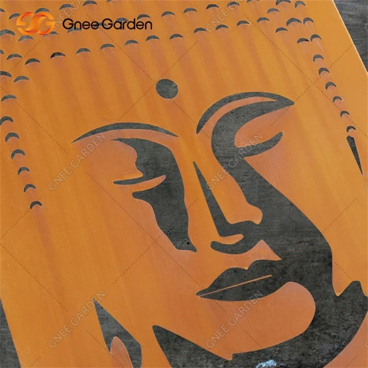 Modern Rusty Outdoor Corten Steel Screen