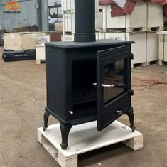 पुराना कच्चा लोहा लकड़ी का चूल्हा