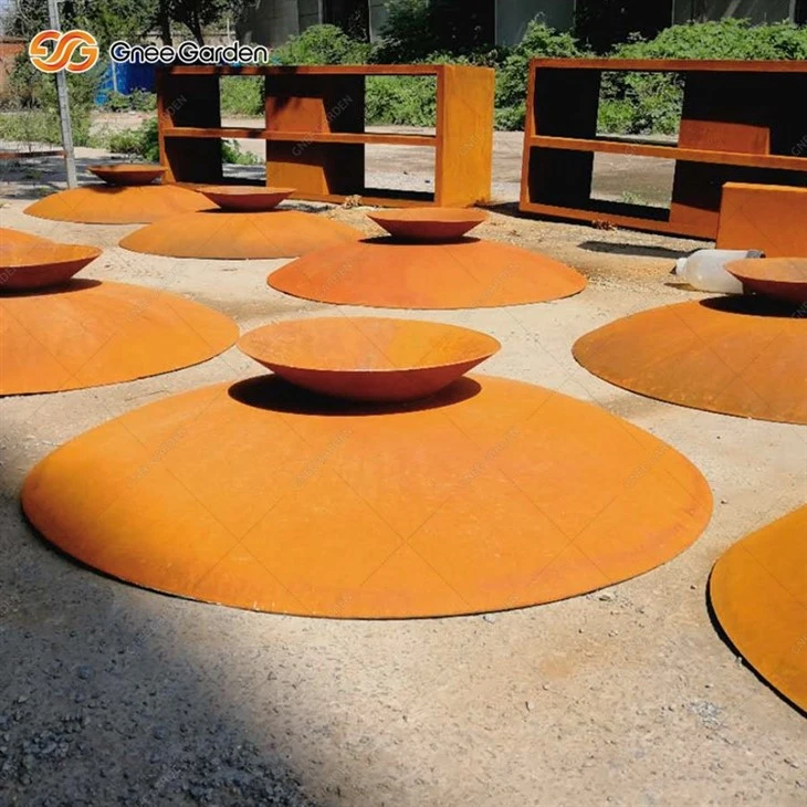 Weathering Steel Firebowl For Camping