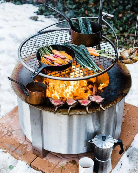 बर्निंग स्मोकलेस वुड चारकोल फायरपिट 304 स्टेनलेस स्टील