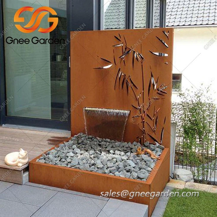 corten steel outdoor pond