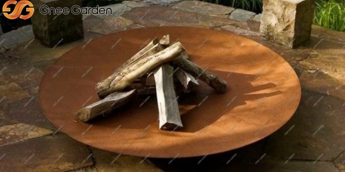 Corten steel metal bowl fire pit Corten steel metal bowl fire pit