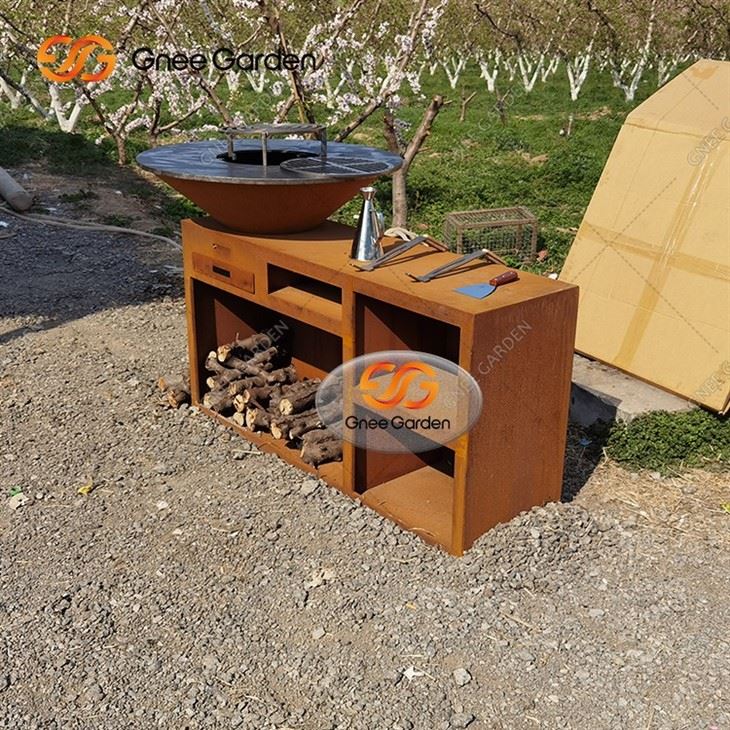 Metal Bbq Grills Charcoal Barbecue Grills Corten Steel Charcoal Bbq Grill Outdoor