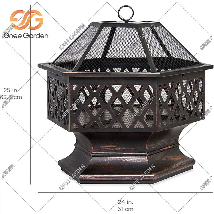 धातु लकड़ी जलाने वाला अलाव अग्निकुंड