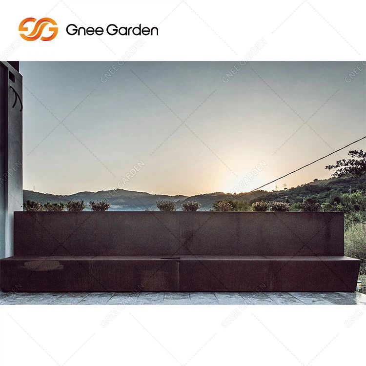 पार्क बैकयार्ड मेटल बेंच आउटडोर