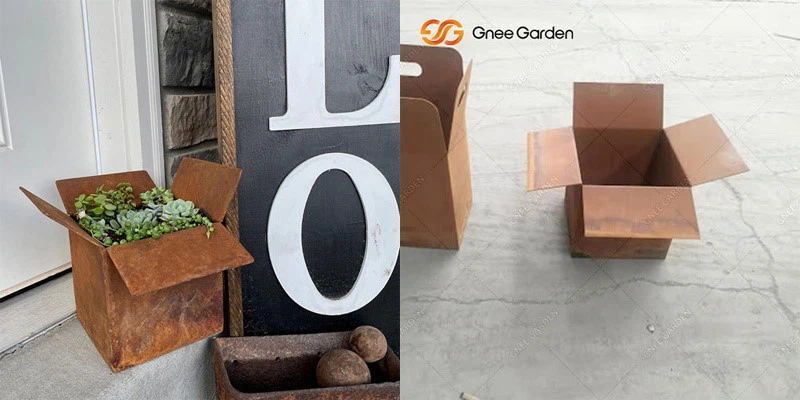 corten steel series long box planter corten steel series long box planter