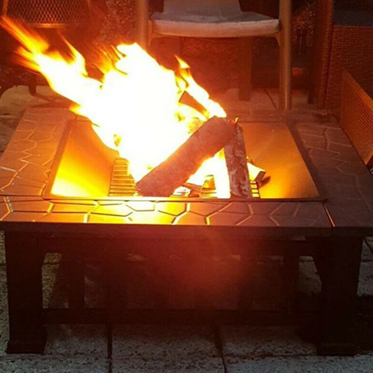 हटाने योग्य कच्चा लोहा लकड़ी जलाने वाली अग्निकुंड तालिका