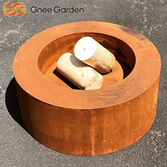 कॉर्टन स्टील यूनिटी राउंड फायर पिट