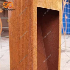 आउटडोर सजावट कॉर्टन स्टील कॉलम लाइट