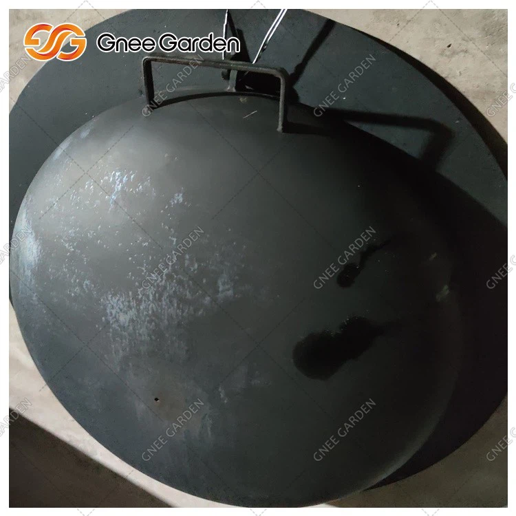 Wall Mounted Retractable Corten Fire Pit Cooking Grill